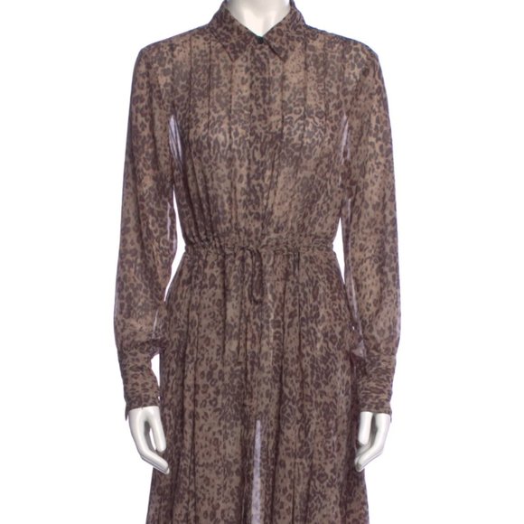 All Saints Cheetah Midi Dress - Picture 1 of 4